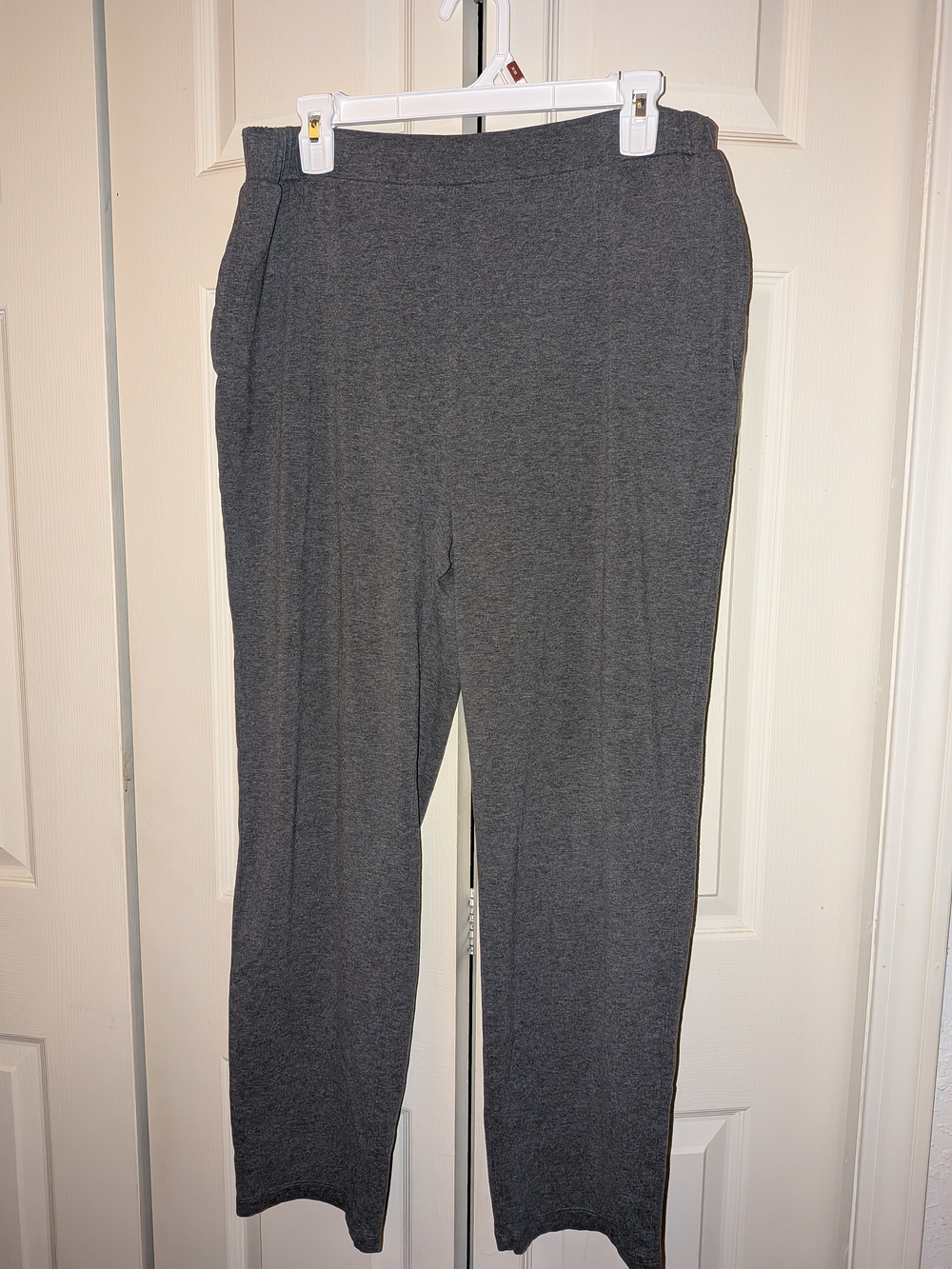 Terra & Sky Dark Gray Straight-Leg Pull-On Ponte Pants